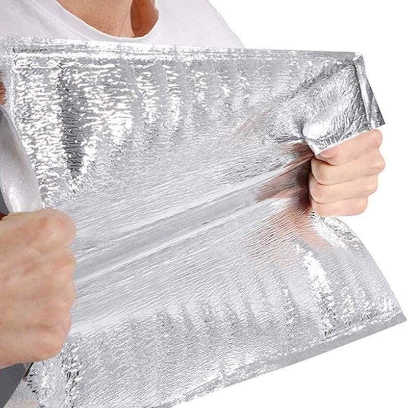 Aluminum Foil Insulated Food Storage Bags - 100PCS, 30*40CM, Thermal & Durable
