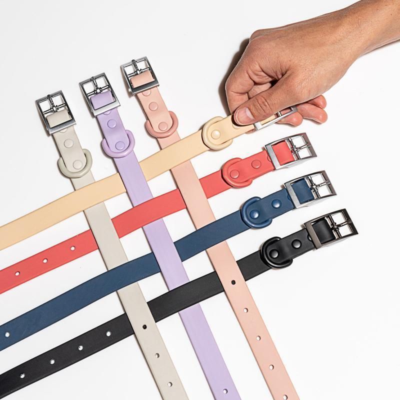 Premium Waterproof PVC Dog Collar Adjustable - Coffee M