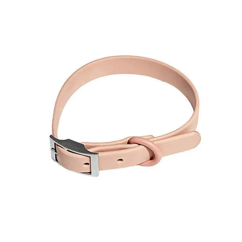 Premium Waterproof PVC Dog Collar Adjustable - Pink M