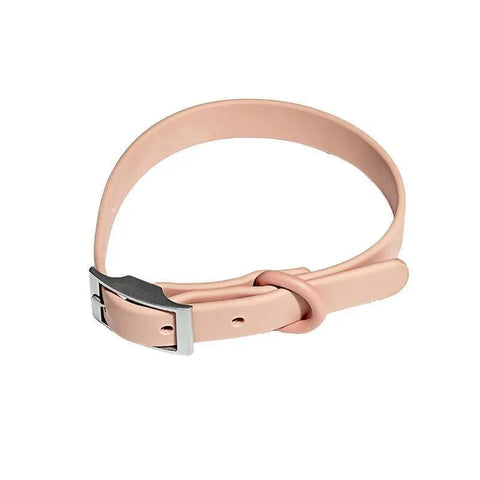 Premium Waterproof PVC Dog Collar Adjustable - Pink L