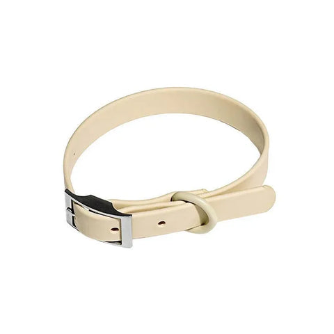 Premium Waterproof PVC Dog Collar Adjustable - Apricot M