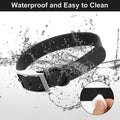 Premium Waterproof PVC Dog Collar Adjustable - Apricot M