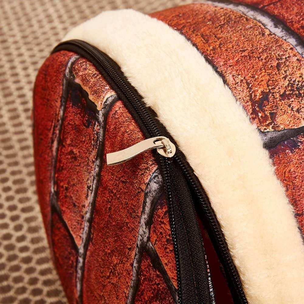 XL Soft Igloo Pet House Bed - Warm Cushion for Cats & Dogs - Brown Dots