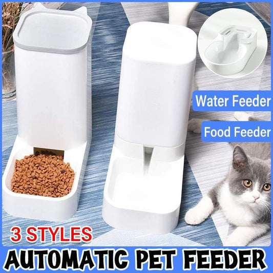 Automatic Pet Dog Cat Food Water Dispenser Feeder, 16.5x28.2x29.5cm, Easy Clean