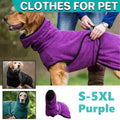 Premium Dog Hooded Jacket Soft Microfiber Coat - Purple XL