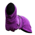 Premium Dog Hooded Jacket Soft Microfiber Coat - Purple XL