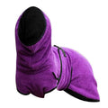 Premium Dog Hooded Jacket Soft Microfiber Coat - Purple 4XL