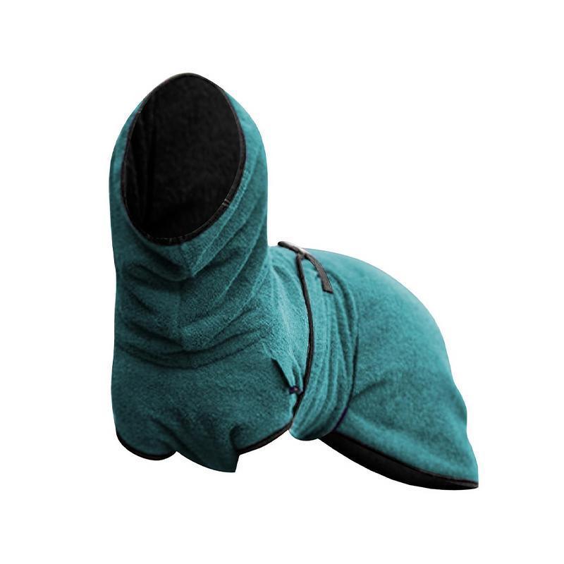 Premium Lake Blue Microfiber Dog Jacket - S