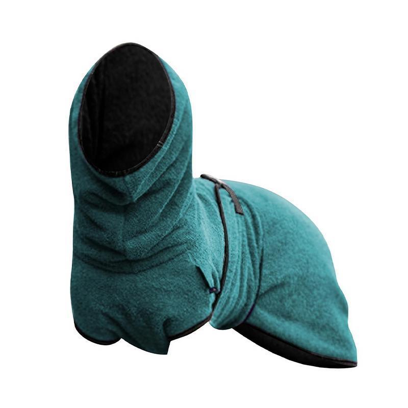 Premium Lake Blue Microfiber Dog Jacket - S