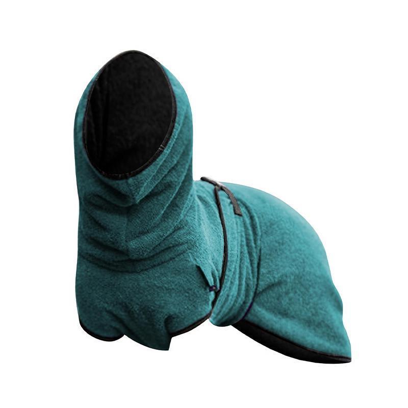 Premium Lake Blue Microfiber Dog Jacket - L