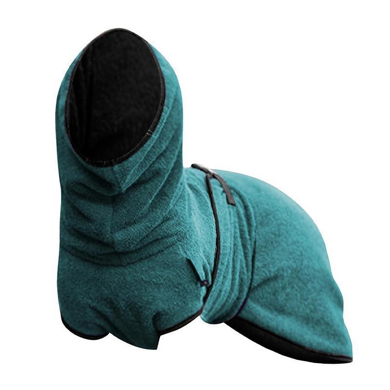 Premium Lake Blue Microfiber Dog Jacket - L