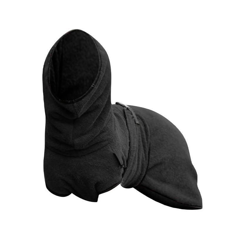 Premium Dog Hooded Jacket Soft Microfiber Coat - Black XL