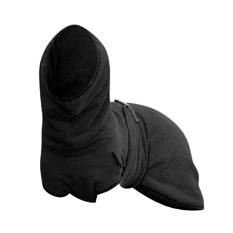 Premium Dog Hooded Jacket Soft Microfiber Coat - Black 2XL