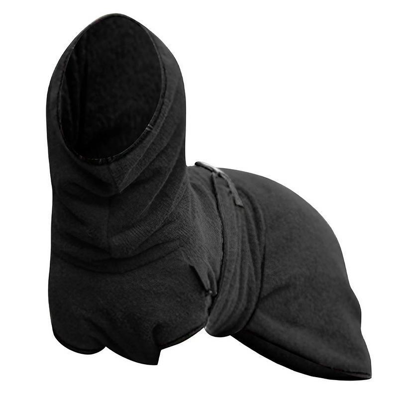 Premium Dog Hooded Jacket Soft Microfiber Coat - Black 3XL