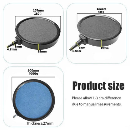 Air Bubble Disk Stone Aquarium Aerator Fish Tank Pump Hydroponics Oxygen - 20cm