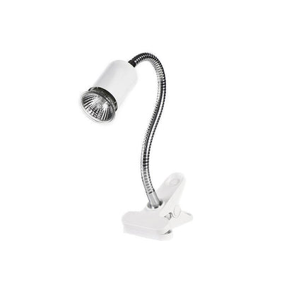 E27 Reptile Heat Lamp UVA UVB Turtle Lizard Heating Light with Clip - 50W Bulb + White Holder