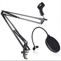 Premium Microphone Boom Arm Desktop Stand with Pop Filter