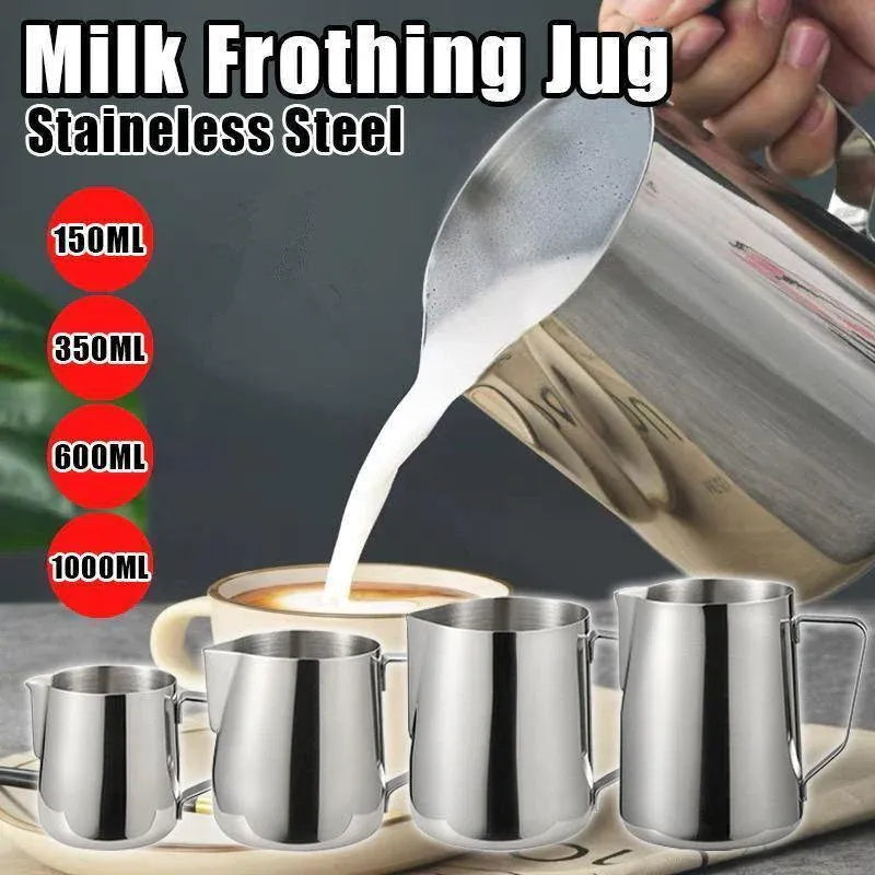 Premium Stainless Steel Milk Frothing Jug – Silver 600ml
