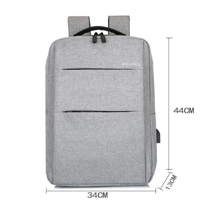 Waterproof Laptop Backpack Bag for Men Women School Travel Business Use - Grey 2 Zipper - SuperSaverAU - view 3