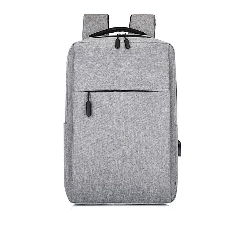 Waterproof Laptop Backpack Bag for Men Women School Travel Business Use - Grey 1 Zipper