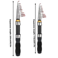 Portable Mini Fishing Rod Fishing Gear Compact Travel Rods for Outdoor Sports - 235cm - SuperSaverAU - view 3
