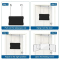 Premium 3-Way Hanging Hair Cutting Mirror Foldable No-Drill Grooming Mirror