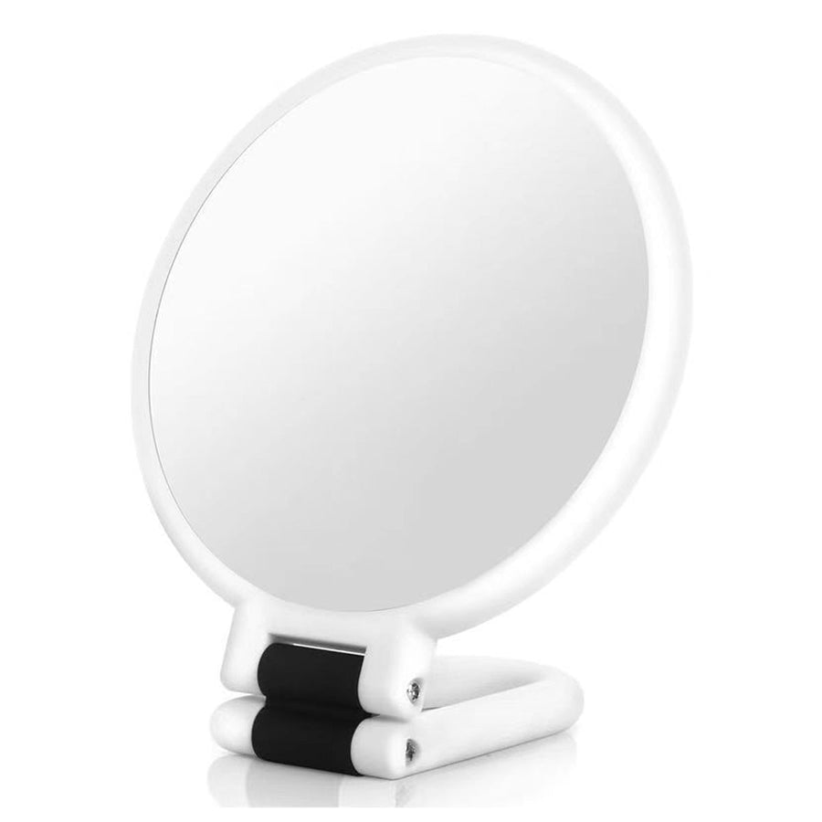Premium White 30X Handheld Magnifying Makeup Mirror Double Sided Foldable Design