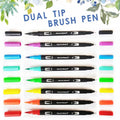 12-120 Watercolor Brush Pen Set Artist Sketch Marker - Black-36 Colours - SuperSaverAU - view 3
