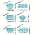 6PCS Silicone Cake Mould Set Baking Pans Nonstick Cupcake Cookie Tools Reusable - Grey - SuperSaverAU - view 3