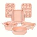 6PCS Silicone Cake Mould Set Baking Pans Nonstick Cupcake Cookie Tools Reusable - Grey - SuperSaverAU - view 6