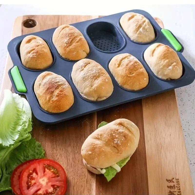 Premium Oval Silicone Cake Mould – 8 Compartments