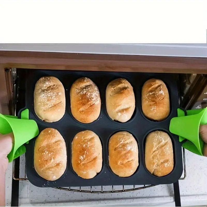 Premium Oval Silicone Cake Mould – 8 Compartments