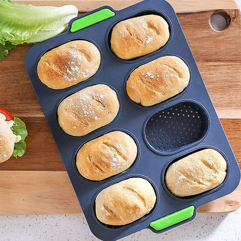 Premium Oval Silicone Cake Mould – 8 Compartments