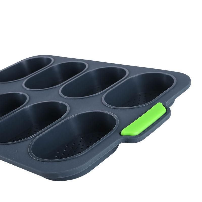 Premium Oval Silicone Cake Mould – 8 Compartments