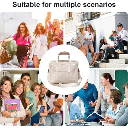 Stylish Multifunctional Mummy Bag - Canvas Tote - Beige