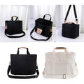 Canvas Mummy Bag - Black | Multifunctional Shoulder Tote - SuperSaverAU - view 5