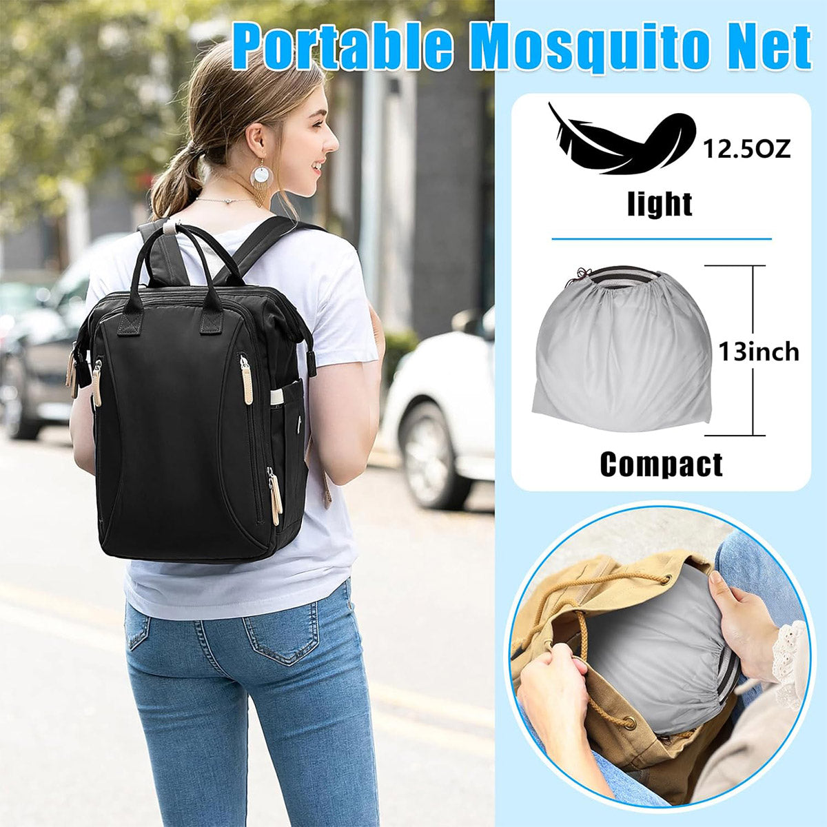 Portable Foldable Mosquito Net, Pop-Up Design, 200 x 80 x 56 cm, Indoor/Outdoor Use - SuperSaverAU - view 5