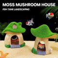 Premium Aquarium Moss Mushroom House Decoration - House With Window