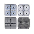Silicone Ice Cube Tray & Ice Ball Maker 2PCS - Round & Square Molds, Blue - SuperSaverAU - view 5