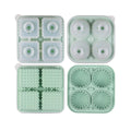 Silicone Ice Cube Tray & Ice Ball Maker 2PCS - Round & Square, Green - SuperSaverAU - view 5
