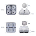 Silicone Ice Cube Tray 2PCS Round & Square Ice Ball Maker for Whiskey Cocktails - Grey - SuperSaverAU - view 3