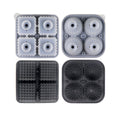 Silicone Ice Cube Tray 2PCS Round & Square Ice Ball Maker for Whiskey Cocktails - Pink - SuperSaverAU - view 5