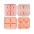 Silicone Ice Cube Tray 2PCS Round & Square Ice Ball Maker for Whiskey Cocktails - Pink - SuperSaverAU - view 6