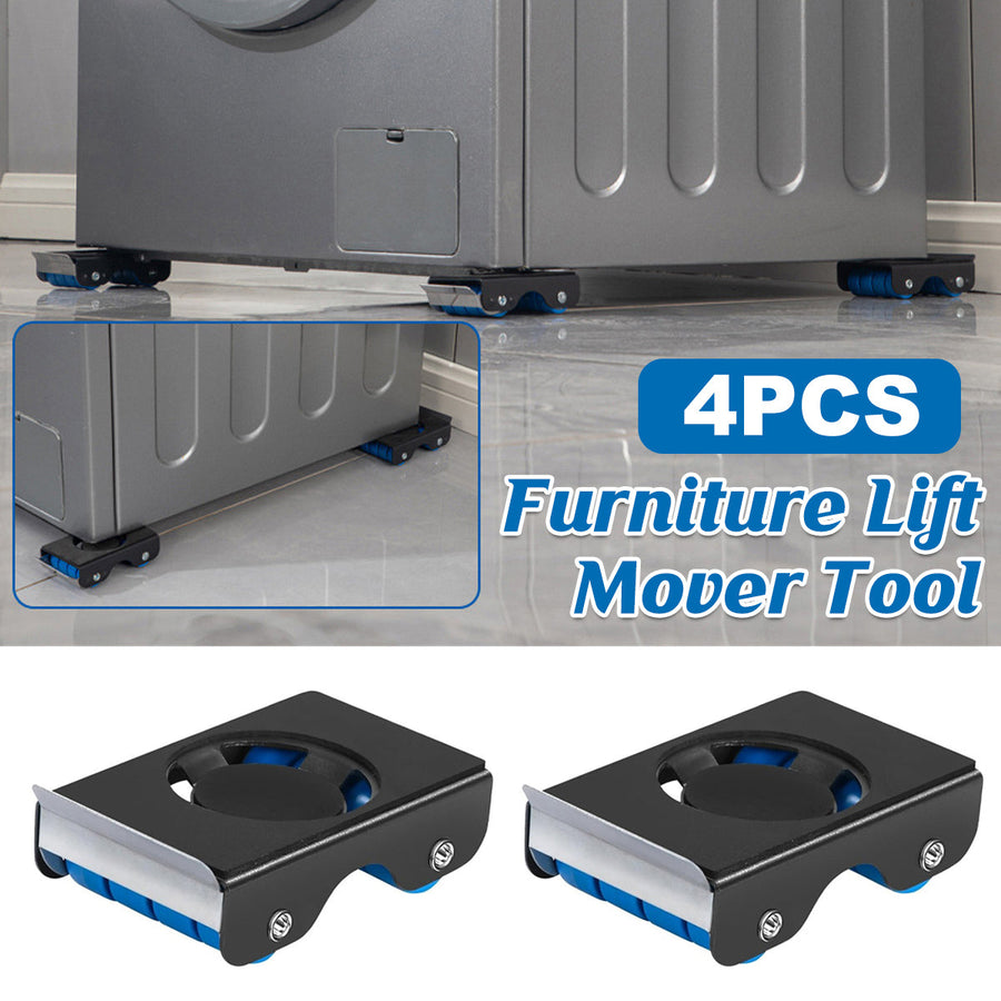 Premium 4 Piece Movable Washing Machine Stand Roller Bracket Set