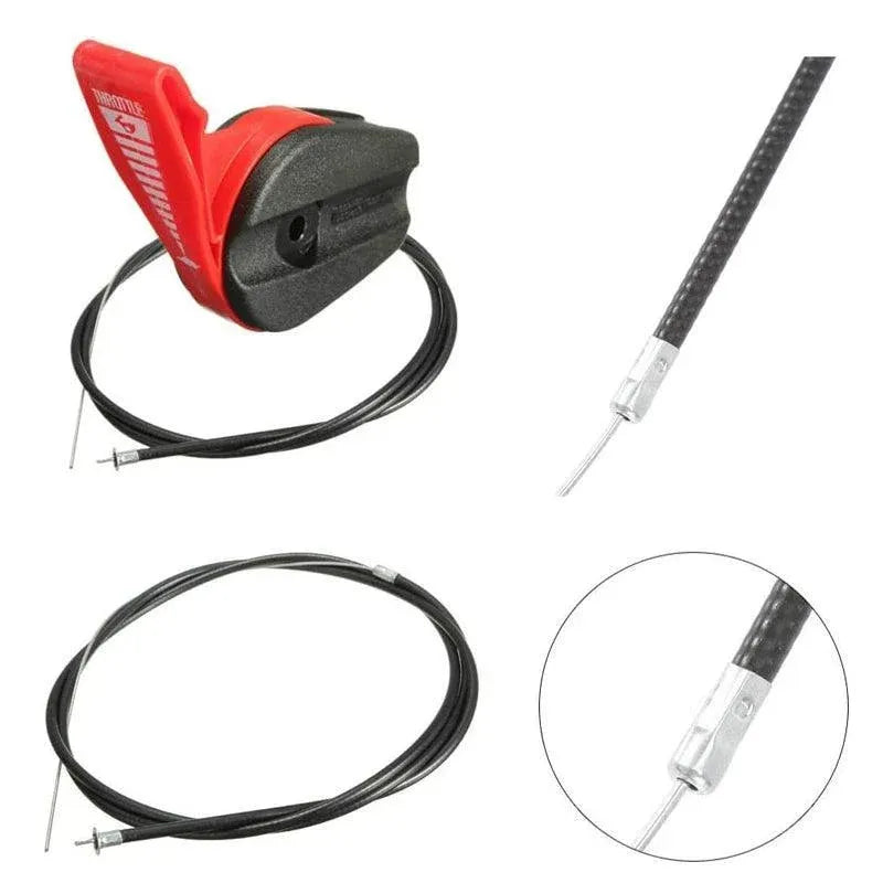 Premium Lawn Mower Throttle Control Cable with Lever - 165cm Wire