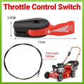Premium Lawn Mower Throttle Control Cable with Lever - 165cm Wire