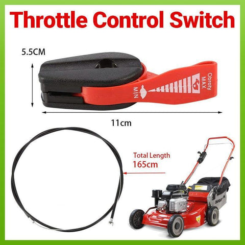 Premium Lawn Mower Throttle Control Cable with Lever - 165cm Wire