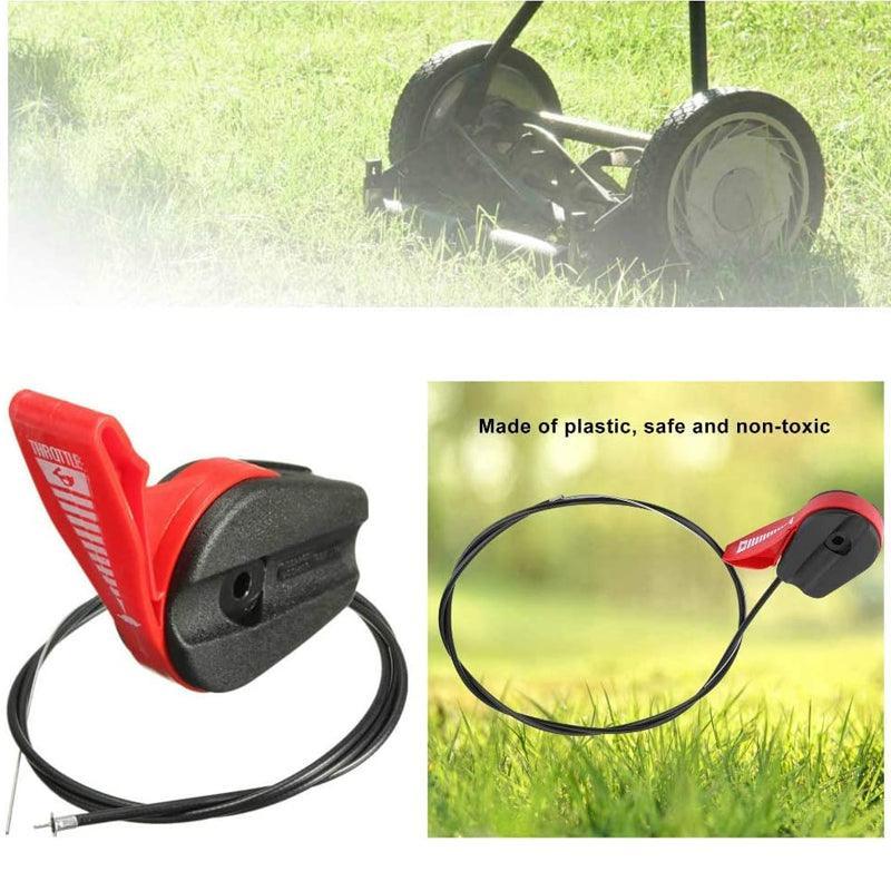 Premium Lawn Mower Throttle Control Cable with Lever - 165cm Wire