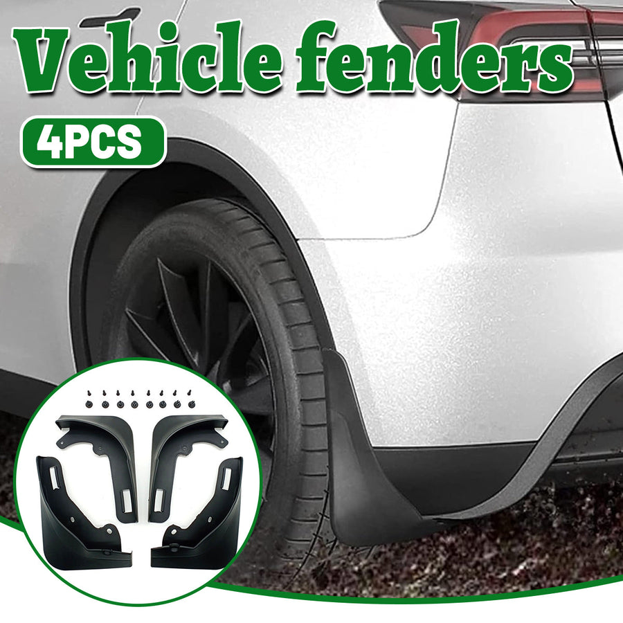 Premium 4PCS Universal Soft Rubber Fender Flare Guards