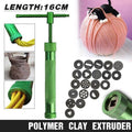 Premium Polymer Clay Gun Extruder – Green with 20 Discs